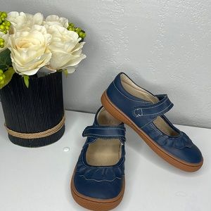 Ruffle Navy Blue Livie & Luca Girls Shoes